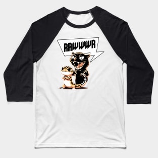 RAWWWR I am a Leopard Gecko (Back Print) Baseball T-Shirt